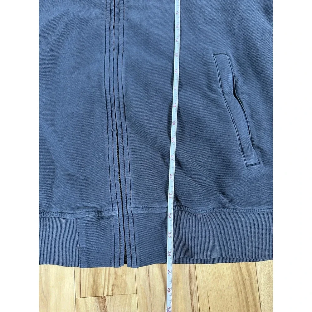 Faherty Jacket Mens Small Navy Full Zip Knit Bomber Stand Collar MOS2214